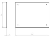 Víko vodotěsné s neopren těsněním270x200x2 mm, do betonu KAISER 9916.03