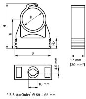 starQuick Objímka (šedá) 59-65mm WALRAVEN 0854063