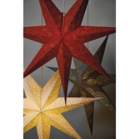 Vánoční LED hvězda papírová bílá, 75cm