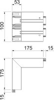 OBO GK-AS53165RW Vnější roh Rapid 45-2 190x190x165 čistě bílá