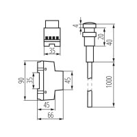 Soumrakové čidlo AZ-10A TH 35 22370 Kanlux