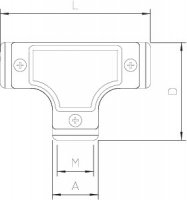 2047606 SKTM25W ALU T- díl ALU