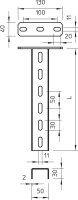 OBO US 3 K 120 FT Závěs se základovou deskou 50x30x1200 Ocel žár.zinek
