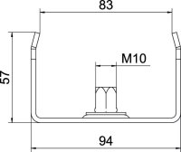 OBO MAH 60 200 FT Středový závěs pro kabelový žlab B200mm Ocel žárově zinkováno