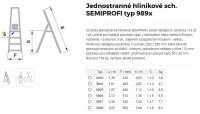 Alve 9895 Schůdky jednostr. 9895/AL 5022 1x5