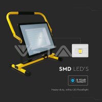LED reflektor V-TAC 100W Black Body 4000K Hand Stand 3m Wire EU Plug