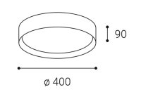 LED2 1272053D MILA 40, B DALI/PUSH DIM 30W 2CCT 3000K/4000K