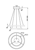 Závěsné svítidlo Rim 3000K 61W MOD058PL-L55BS3K MAYTONI