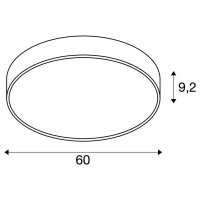 MEDO 60 nástěnné a stropní svítidlo kulaté 2700/3000/4000K 39W fáze 110° bílá