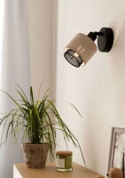Bodové svítidlo ROSLEY černá/plátno NATUR 1X40W IP20 EGLO 43656
