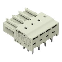 Pružinová svorkovnice THT, Úhlové provedení, Rozteč 7,62 mm, Světle šedá