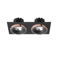 SHARM SQ II zápustná černá/černá měď 230V LED 2x10W 24° 3000K RENDL R13259