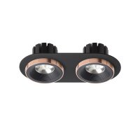 SHARM R II zápustná černá/černá měď 230V LED 2x10W 24° 3000K RENDL R13244