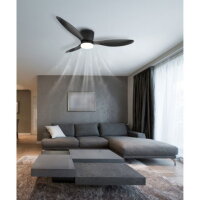 Stropní ventilátor ARMANDO černá matná 22W 2700-6500K GLOBO 03666S