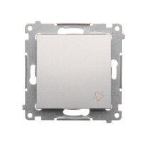 Ovládač zapínací ZVONEK, řazení 1/0, 10AX, 250V~ stříbrná matná metalizované