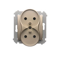 DGZ2MZN.01/44 dvojitá silová zásuvka s u