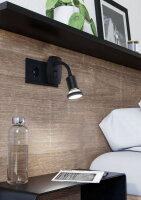 Bodové svítidlo do zásuvky PARRINI 1x 4,5W IP20 černá EGLO 300913