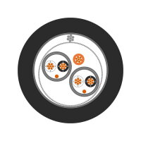 Počítačový kabel UNITRONIC RE-2Y(ST)YV PIMF 2X2X1,3 BK LAPP 32464