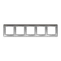Sedna D/E Rámeček pětinásobný, Aluminium SCHNEIDER SDD313805
