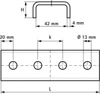 BIS "U" tvarovaná spojka 37-4x13mm