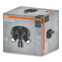 LED SPOT PRIMAL BLACK 3XGU10 PLATE BLACK OSRAM 4099854587382