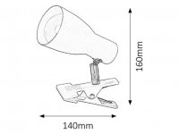 Ebony E27 20W IP20 bílá RABALUX 6026