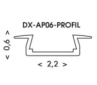 Al profil, 2m ECOLITE DX-AP06-PROFIL