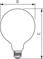 LED žárovka PHILIPS classic 120W G120 E27 WW FR ND