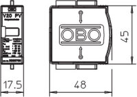OBO V20-C 0-500PV Vrchní díl SPD V20 typ 2 pro FV 500V DC