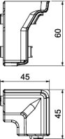 Vnitřní roh OBO SLL IE2050 rws SLL čistě bílá Polyvinylchlorid PVC