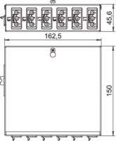 OBO 6108012 Podlahová rozvodnice UVS-6S2SA
