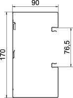 OBO GS-A90170RW Kanál pro přístroje Rapid 80 90x170x2000 čistě bílá Ocel 6277900