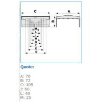 NTAN 60X60 W 02531 T-kus pro podparapetní systémy, 60x60, bílá IBOCO B02531