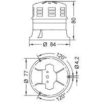 Motorová siréna MICRO W10 S 24V, DC, IP42, 96 dB, světle šedá, 1 tón 42202