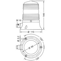 Modul optický MINIFLASH STEADY S 12/240 V, ACDC, IP54, červená, světle šedá