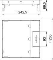 OBO GES9M-2 10U Přístrojová jednotka pro montáž kanálů 266x266x69 Nerez ocel