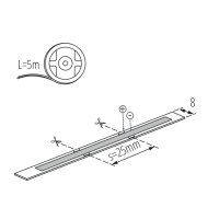 LED pásek LCOB 8W/M 12 IP00-NW COB KANLUX 33366