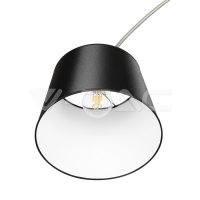 LED Floor Lamp E27 Black Lamp Shade, VT-
