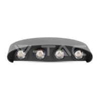 8W LED Wall Light Sand Black IP54 4000K,