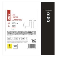 LED lineární svítidlo ORTO LCON 8W neutrální bílá EMOS ZALL