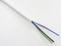 Kabel RGB bílý 4x0,5 kulatý T-LED 11107