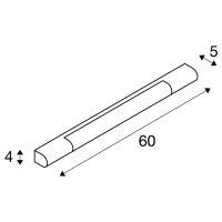 TRUKKO 60 nástěnné svítidlo LED 3000K chrom/bílé V 60 cm vč. ovladače LED