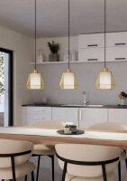 Závěsné svítidlo CIUDADELA E27 černá/kartáčovaná mosaz 3X40W EGLO 900897