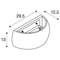 PLASTRA WL CURVED CURTAIN vnitřní nástěnné přisazené svítidlo QT-DE12 bílá