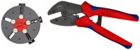 KNIPEX 973301 lisovací kleště LR se třemi zasouvacími čelistmi MultiCrimp