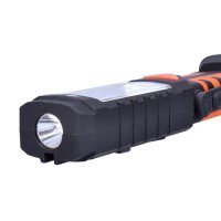 Multifunkční nabíjecí LED lampa  3W COB 250 + 40lm Li-Ion USB černooranžová WM16