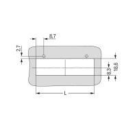 831-305 Snap-in frame; 1 part; Pin spaci