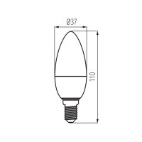 Světelný zdroj LED IQ-LED C37E14 7,2W-WW (nový kód 36685) KANLUX 33731