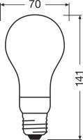Světelný zdroj LEDVANCE LED CLASSIC A DIM P 18W 827 Frosted E27
