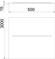 DGRR 500 FS Víko pro mřížový žlab, 500x3000, Ocel, St OBO 6001852